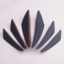 6pcs Universal Carbon Fiber Texture Front Bumper Fins Spoiler Wing Lip Splitter