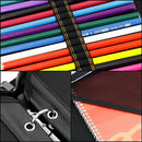 180 Slots PU Leather Colored Pencil Case - Large Capacity Carrying Case for