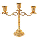 Alloy Candelabrum Candelabra Candle Holder Stand with 4 Spiral Twist Candles