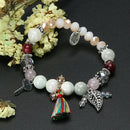 Bohemia Retro Romantic Charms Bracelet Lady Crystal Feather Chic Jewelry A