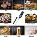 Black Foldable Digital Food Kitchen Cooking Meat BBQ Grill Thermometer To BZA