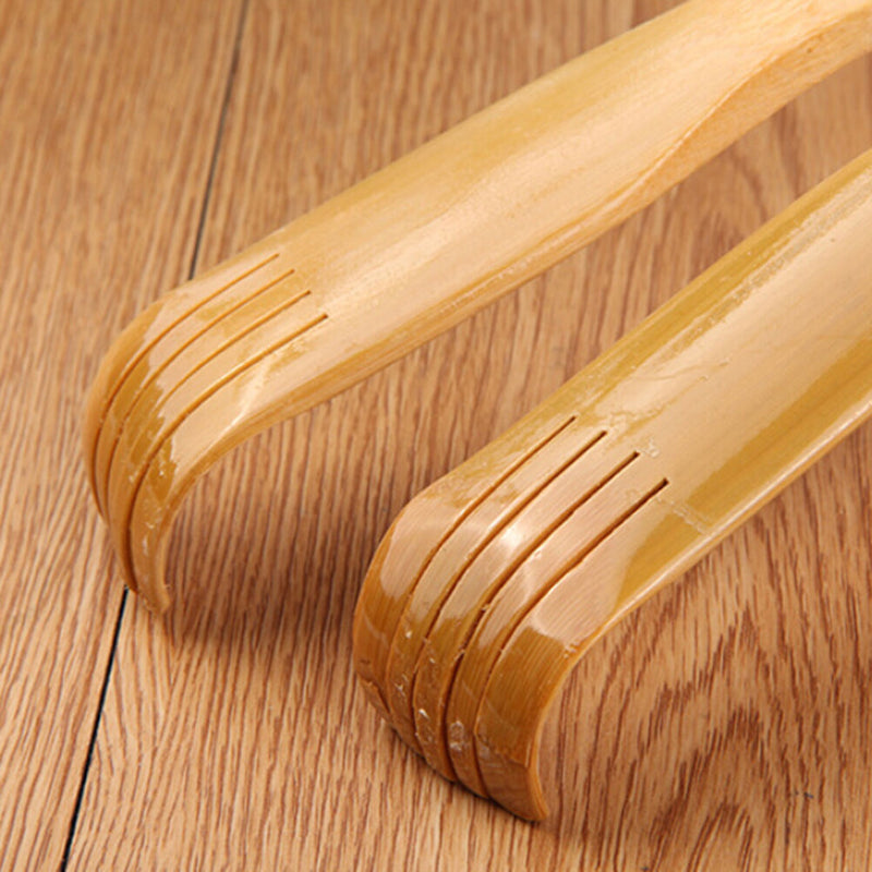 Handy Bamboo Massager Back Scratchers Wooden Body Stick Rollers Itch Relaxers TR