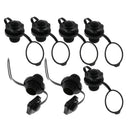 7x Replacement Air Valve Caps For Inflatable Boat Raft Airbed Blocker Black