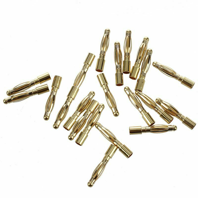 2mm Inner Dia Male Banana Plug Bullet Connector Replacement 20 Pcs L9G4