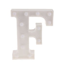 White Large Plastic Marquee Freestanding Alphabet LED Light UP Letters F