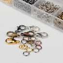 960Pcs Stable Lobster Clasps 6 Mixed Colors Making Jump Rings for Necklace DIY
