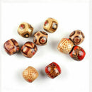 100pcs Mixed Wood Round Beads For Jewelry Making Loose Spacer Z6T8 10mm S3G7