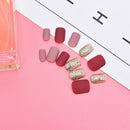 24pcs  French False Nails Art Acrylic Full Cover Tips Manicure Gl%!