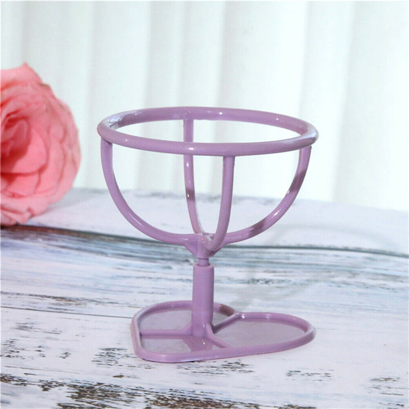 Cosmetic Makeup Sponge Holder Makeup Puff Storage Drying Stand (Purple) A