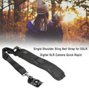 Black Single Shoulder Sling Belt Strap for DSLR Digital SLR Camera Quick Rapid