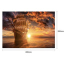 5D DIY Full Drill Diamond Painting Sunset Ship Cross Stitch Embroidery Kits
