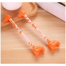 4PCS Animal Giraffe Print 0.38mm Black Pen Gel Color: Orange