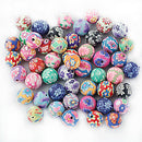 50 Assorted  Polymer Clay Round Spacer Beads for Jewellery Making 10mm