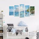 5pcs 5D DIY Full Drill Diamond Painting Seaside Embroidery Kit Home Decor