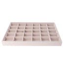 30 Grids Velvet Jewelry Display Tray Organizer Holder Storage Case Showcase