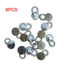 6 Pcs Pants Collar Extenders Jeans Fix Metal Button Durable Engraved With Spring