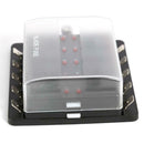 Blade Fuse Block ATO Fuse Box Holder w/ LED Indicator for Car Boat (10 Way)