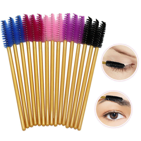 1/50Pcs/Pack Disposable Mini Eyelash Brushes Mascara Applicator Wand Brushe R1E6