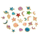 26Pcs/Set Enamel Alloy Star Planet Charms Pendant DIY Craft Jewelry Findings FT