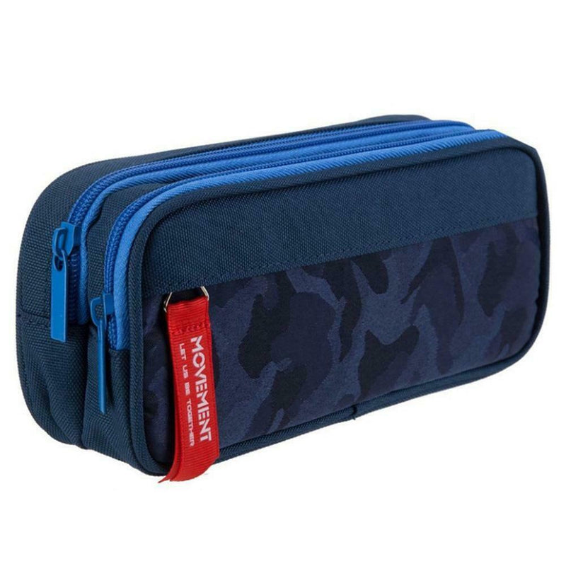 Pencil Case Large Capacity Double Zipper Waterproof Desk Organizer Pouch A