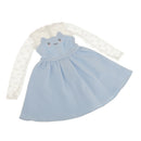 Fashion Cat Face Dress w/ Lace Sleeve for 1/3 BJD DD Dress Up Accessory Blue