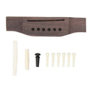 Set of Rosewood Bridge/Bridge Endpin Pins/Bone Saddle Nut Carved for Guitar