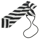 Children Cute Fashionable Elastic strap Diagonal Stripe Tie - Black + White S8A3