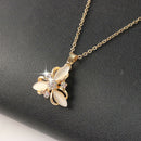 Opal Flower Hollow Out Necklace Earrings Jewelry Sets For Wedding Party YA BX