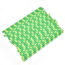 25pcs Green Bamboo Paper Straws Birthday Wedding Decorative Party Supplies New