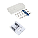 1 Set 3 Sizes Double Twin Needles Pins + Pintuck 9 Grooves Presser Foot