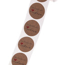 500Pcs/Roll 2.5cm DIY Hand Made Handmade With Love Label Wedding Stickers LSEAU