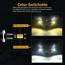 2Pcs X5 Led Headlight Bulbs Car Headlamp 40W 5200Lm Auto 6000K White Yellow