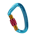 3x D Shaped Carabiner Clip Mountaineering Screw Lock Aluminum Alloy Buckle
