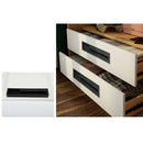 1 Pair Zinc Alloy Concealed Flip Handle Kitchen Cabinet Pull Black