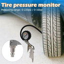 0-220psi Car Tire Pressure Gauge Pointer Tyre Air Pressure Inflator Gauge Meter