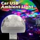 Car LED Atmosphere Lamp USB Mini RGB Decorative Light Auto Styling (White) A