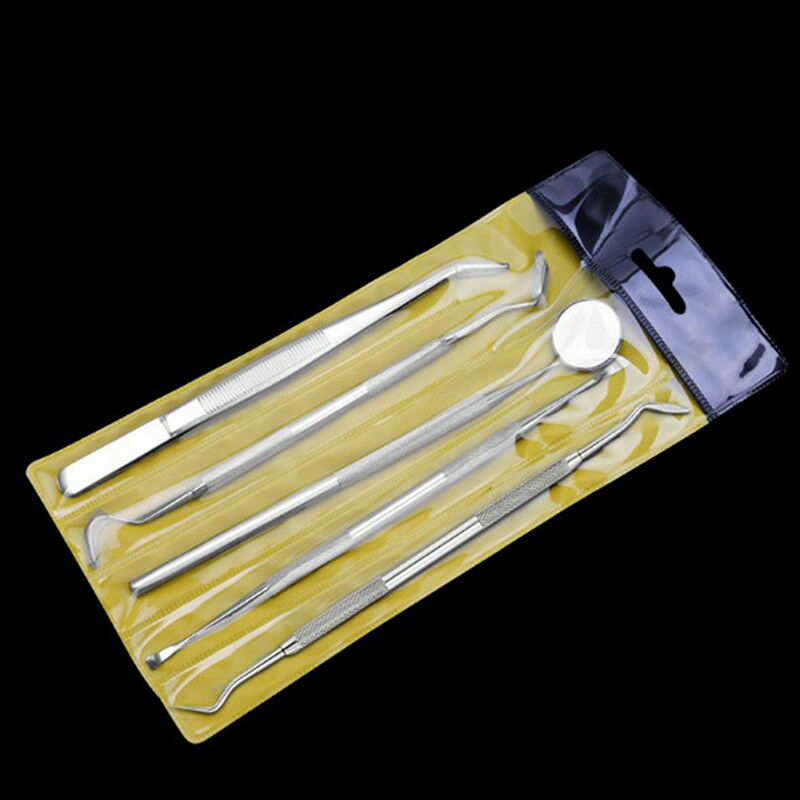 5X Stainless Steel Dental Oral Sculpture Kit Tool Deep Cleaning Teeth Care Set F