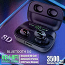 Bluetooth 5.0 Headset Wireless Earphone In-Ear Earbud Dual Headphone L1L7 T5O1