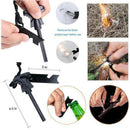 Outdoor Survival Kit-Blanket, SOS Whistle, Wire Saw, Bottle Clip