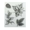 Vivid Pineapple and Flower Rubber Stamp Scrapbooking Photo Album Decorative Z