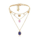 Elegant Women Necklace Multi-layer Butterfly Pendant Clavicle Chain Jewelry