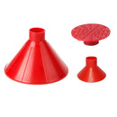 Dual Funnel Car Window Windshield Magical Ice Scraper Snow Remover (Red)