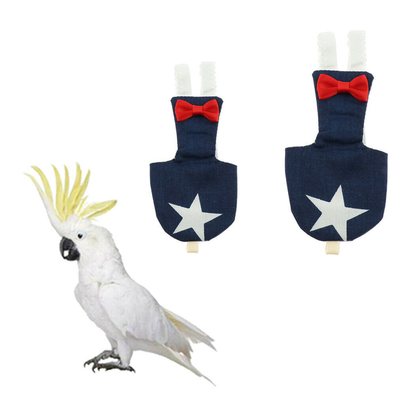 2x Reusable Pocket Fabric Diaper Nappy Washable Bird Diaper Bird Diaper Flight