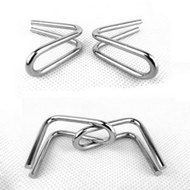 7 Sets IQ Test Toys Mind Game Brain Teaser Metal Wire Puzzles Magic Trick