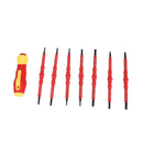 Screwdriver Repair Kit Insulation Electric Manually Red 7pcs