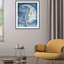 5D DIY Full Drill Diamond Painting Moon Face Cross Stitch Mosaic Craft Kit