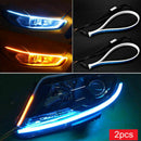 Pair 45CM LED Car DRL Daytime Running Lamp Strip Light Flexible Soft Tube Tool