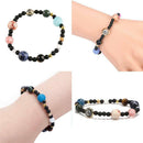 Milky Way Natural Stone Crystal Bead Eight Planets Galaxy Solar System Bracelet