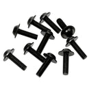 10PCS License Plate Frame Screws Nut for Motorbike Truck ATV 20x6mm - Black
