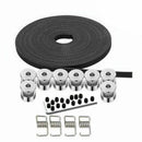 10M Rubber Opening Belt 6mm Width+8pcs GT2 Pulley 20 Teeth Bore 5mm +4pcs B